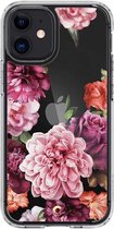 Spigen Cyrill Cecile Case - Telefoonhoesje - Hoesje - Apple iPhone 12 Mini - Roze bloemenprint