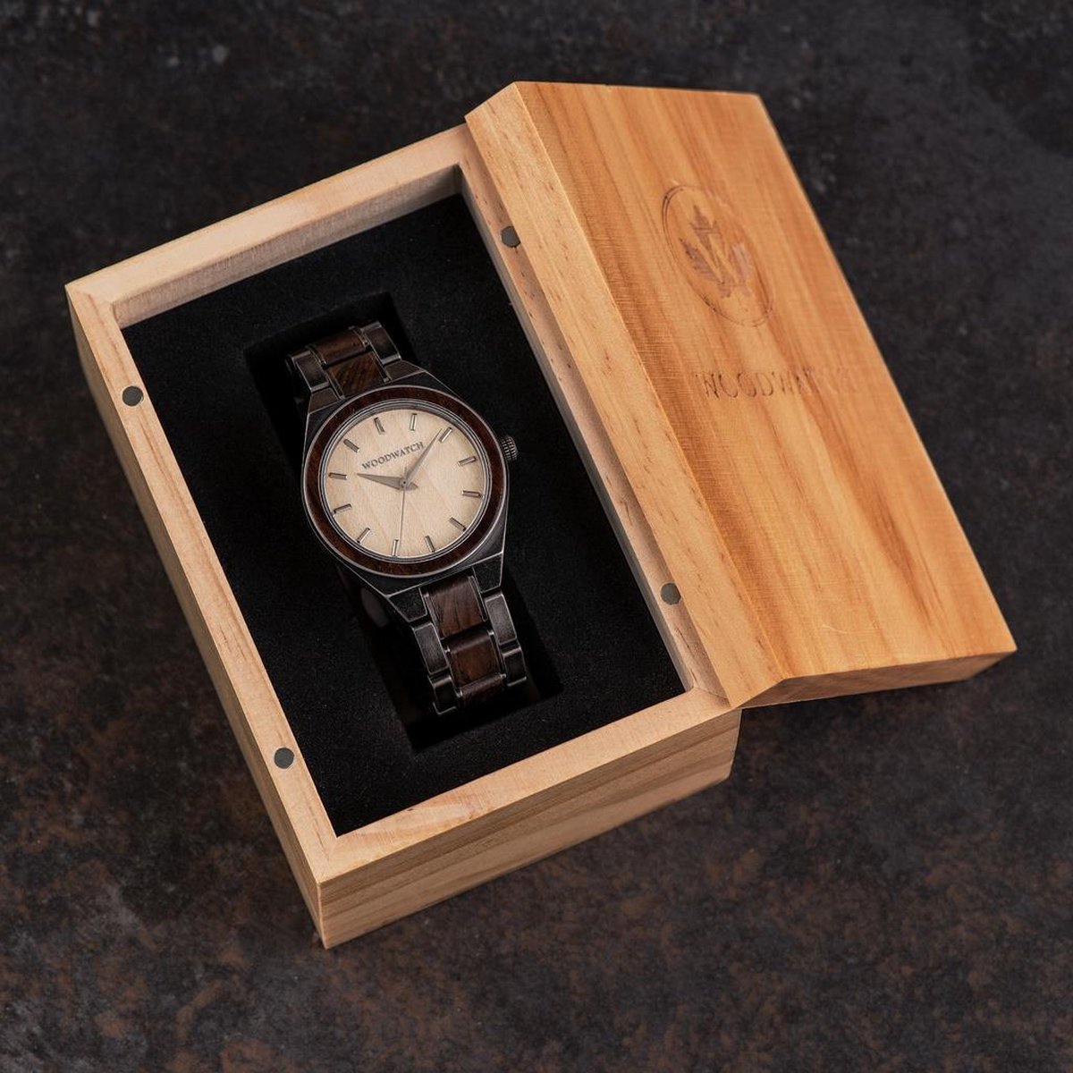 De officiële WoodWatch | Mason | Houten horloge heren