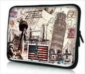 Sleevy 17,3 laptophoes wereld monumenten - laptop sleeve - laptopcover - Sleevy Collectie 250+ designs
