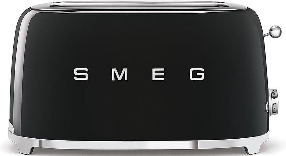 SMEG TSF02BLEU - Broodrooster - Zwart - 2x4 - 1500W - 6 niveaus - Smeg