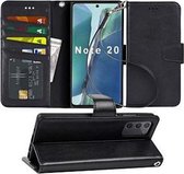 Samsung Note 20 Hoesje Wallet Case Zwart