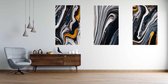 Onlinecanvas - Schilderij - Abstract Acrylic Poster. Fluid Art Vector Texture Set. Art Vertical Vertical - Multicolor - 80 X 60 Cm