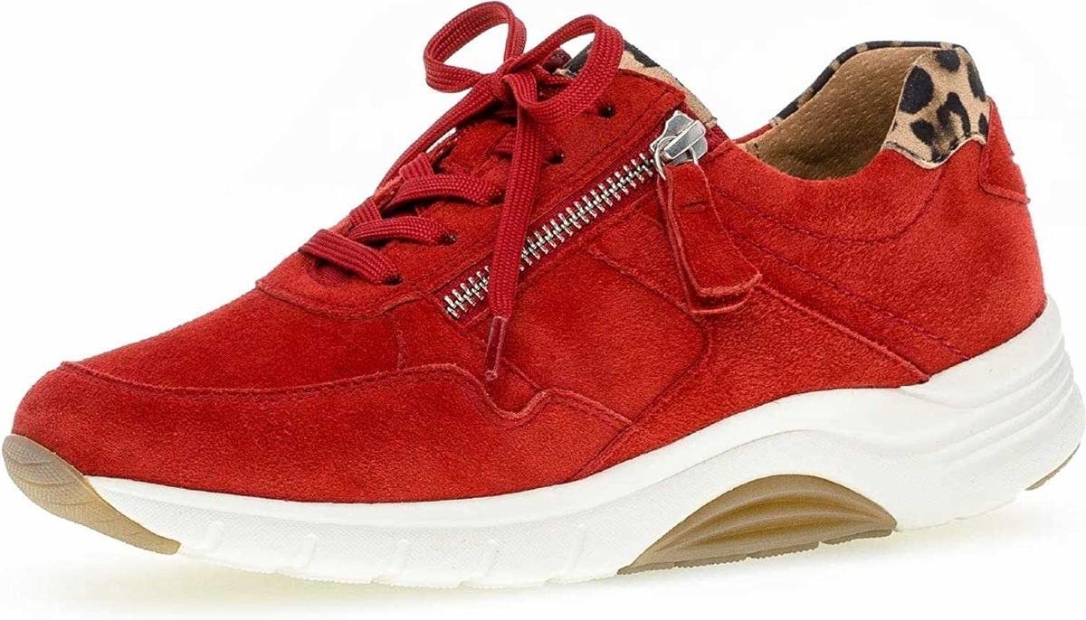 Gabor Rollingsoft 46.938.48 Dames Wandelschoen Rood - Schoenen.nl
