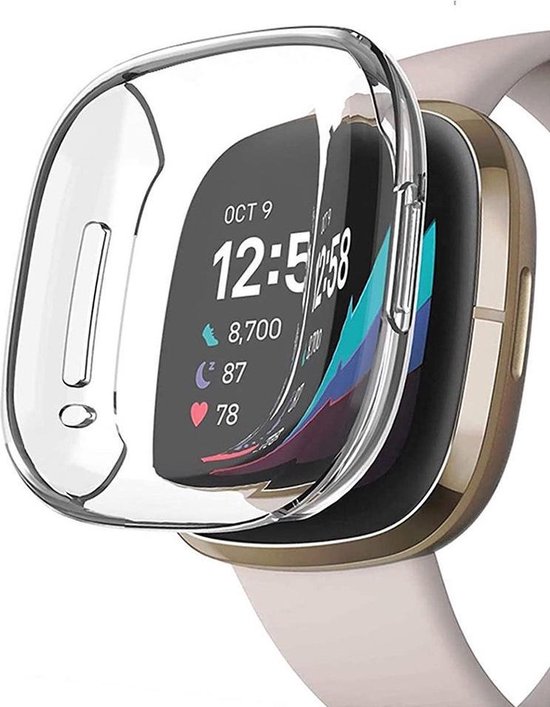 Shop4 Fitbit Sense Case Siliconen Transparant