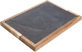 Acacia-Leisteen Serveerplank - Leisteen plateau - Leisteen bord - plank - 35x25cm