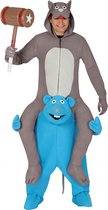 Costume Tom et Jerry | Costume de chat sur les épaules d'un rat | Taille 52-54 | Costume de carnaval | Déguisements