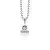 ZINZI pendentif argent barre ronde blanc ZIH1822