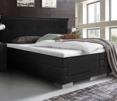 Elektrische Boxspring Melbourne - Inclusief  7-comfortzones pocketveringmatras - Zwart - 160x200 cm