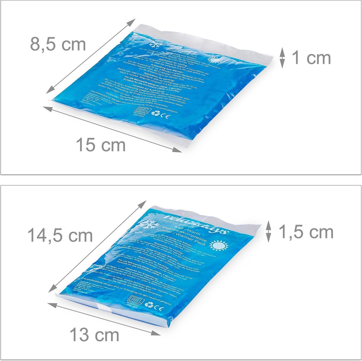 Meisterhome® hot cold pack - koud warm kompres - gel ice pack - cold pack - hot pack - Herbruikbare Gel Pack Knie Taille Schouder Nek Enkel Heupset van 8 stuks — cadeau in Cadeau-ideeën - foto 6