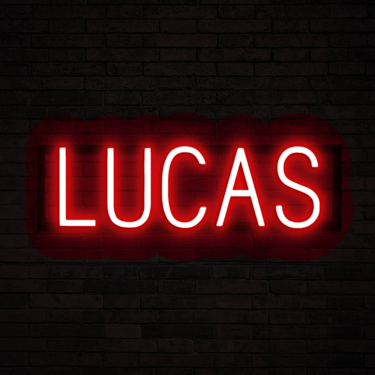 LUCAS - Neon LED Lamp Kinderkamer | SpellBrite | 52,46 x 16 cm | 6 Dimstanden & 8 Lichtani