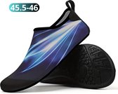 Livano Waterschoenen Voor Kinderen & Volwassenen - Aqua Shoes - Aquaschoenen - Afzwemschoenen - Zwemles Schoenen - Zwart Blauw - Maat 45.5-46