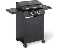 Elektrische grill eCRAVE met gegoten grillwagen - opbergruimte - SIMPLE CLEAN reinigingssysteem - 2 verwarmingselementen - vormvaste braadmuts - thermometer