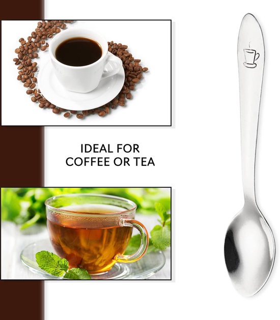 Cuillère à expresso 10 cm en acier inoxydable adaptée à la maison et aux restaurants cuillère à expresso cuillère à expresso petite cuillère à expresso petite cuillère à expresso mini cuillère à moka petite cuillère à expresso (12 pièces)