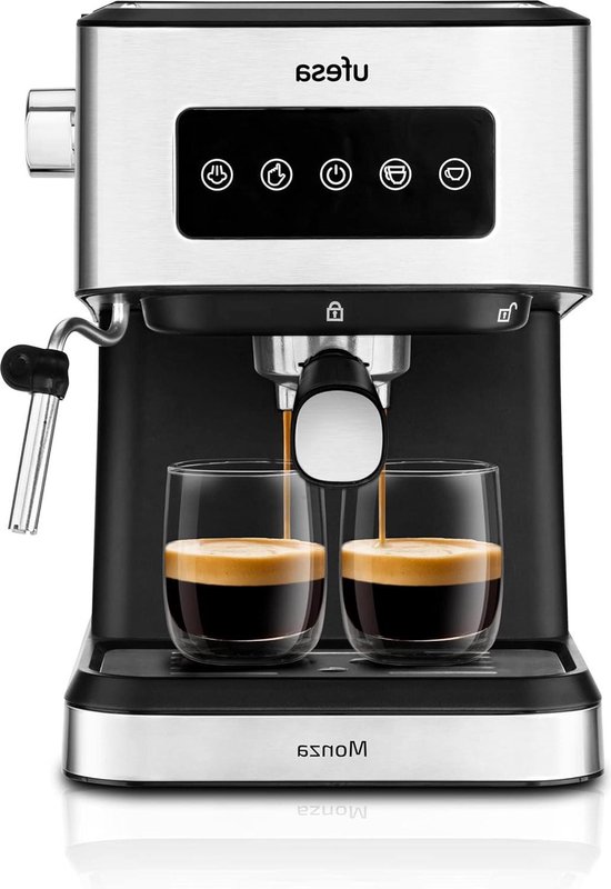 Orbegozo EX 6000 espresso- en cappuccinomachine, 20 bar druk, 1,5 liter tank, geschikt voor pads, 1050 watt vermogen,Wit en grijs : Orbegozo