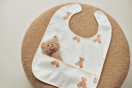 Jollein - Slab Waterproof (Teddy Bear) - Polyester - Polyurethaan - Slabbetjes Baby - 2 Stuks - 40 cm van Jollein — afbeelding 5