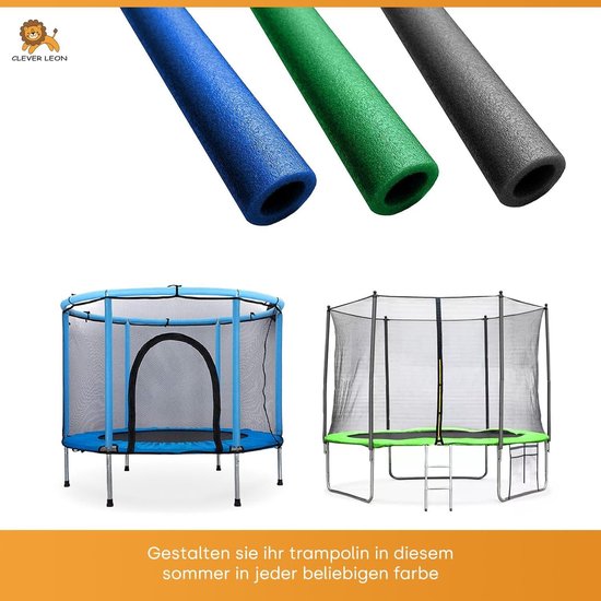 Clever Leon Schuimrubberen Trampolinebuizen, 6 Stuks, 180 Cm Stangbescherming Voor Tuintrampoline Universeel Afdekking Trampolinestangen Schuimbekleding Stangafdekking Groen 1012245732
