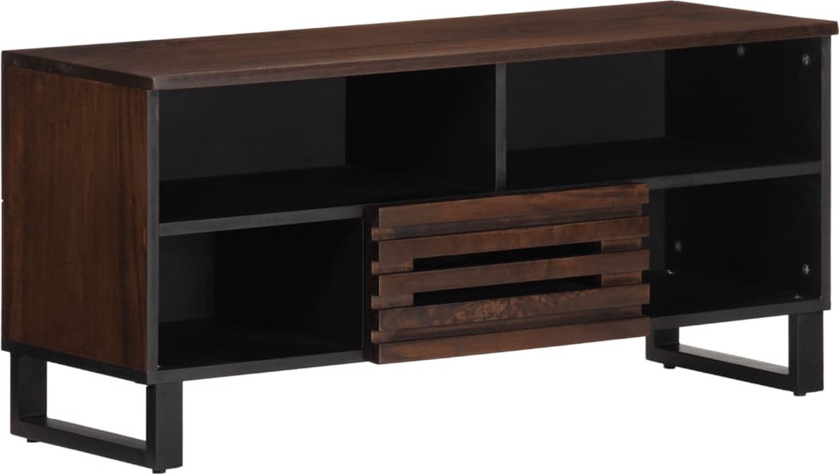 vidaXL - Tv-meubel - 100x34x46 - cm - massief - mangohout - bruin