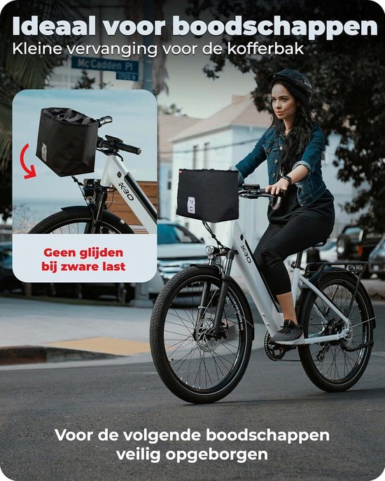 Fietsmand - Fietsstuurtas-houder Fietstas-boodschappentas voor fiets waterdicht van FastRider — afbeelding 5