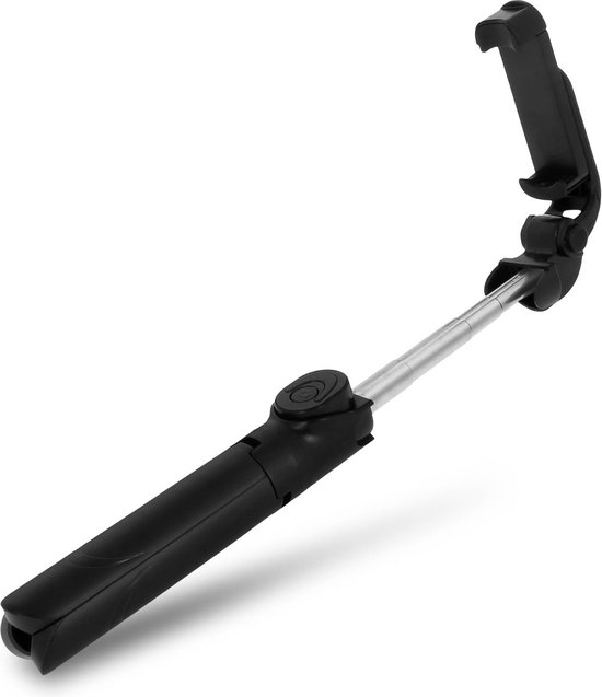 flintronic Selfie Stick statief met vullicht, stabiel statief met draadloze Bluetooth-afstandsbediening, 100 cm uitschuifbare draagbare aluminium selfiestick compatibel voor iOS en Android, camera's