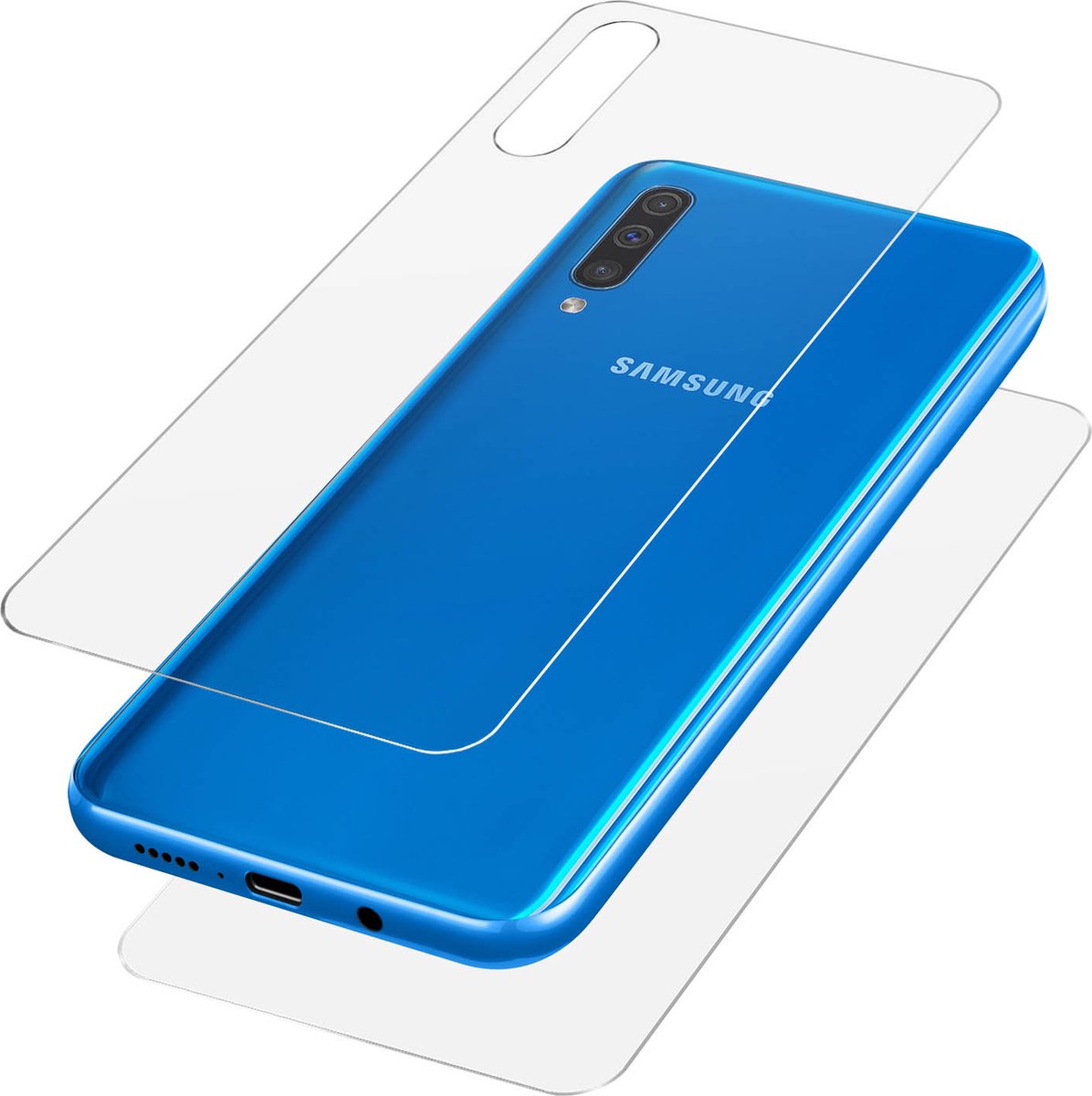 Avizar Beschermende folie Geschikt voor Galaxy A50/A30s, antibacterieel, Transparant