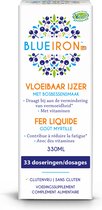 Doos van Blueiron vloeibaar ijzer met bosbessensmaak, 330 ml.