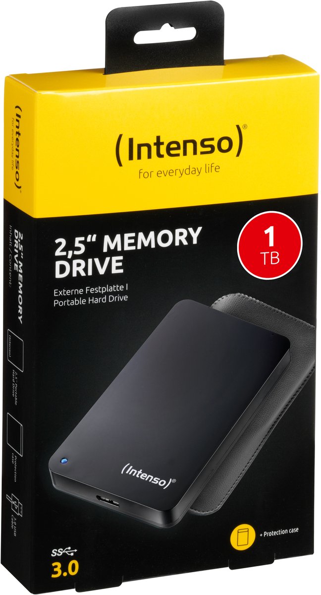 (Intenso) Memory Drive - HDD - USB 3.2 - 2.5 inch - 1TB - incl. beschermhoes (6021560) — afbeelding 4