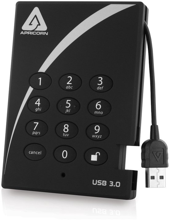 Apricorn Padlock 1TB USB 3.0 van Merkloos — afbeelding 2