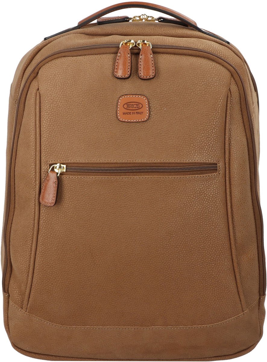 BRIC'S Vrije tijd rugzak Rugzak met laptopvak Life Backpack Camel Lichtbruin