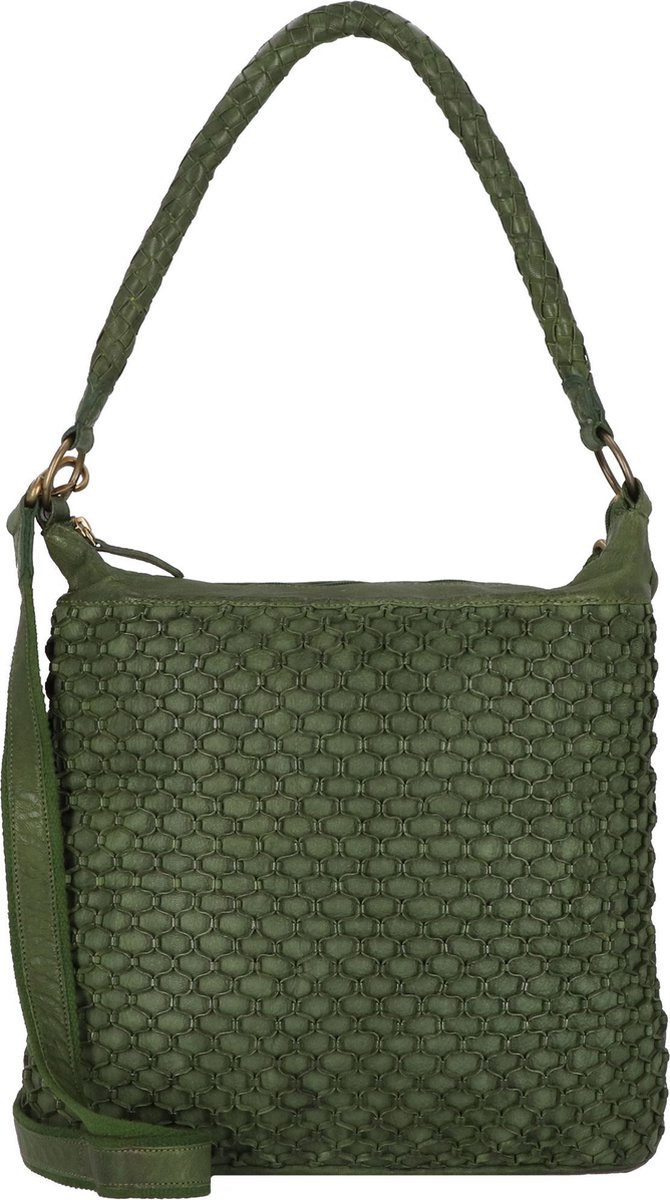 Greenland Nature Femi & Nine Leren Schoudertas 39 cm - Dames - green