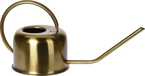 H&S Collection Arrosoir rétro pour l'intérieur - Plantes d'intérieur - Métal en Acier Inoxydable - Or métallisé - 1000 ML - Arrosoir pour Plantes