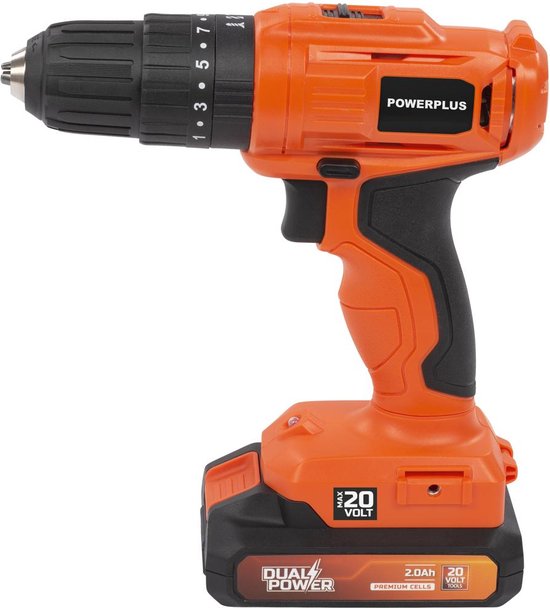 Powerplus - Dual Power - POWDPO1100 - 20 V - Geborsteld - Schroef-, klopboormachine - 20V - excl. batterij en lader