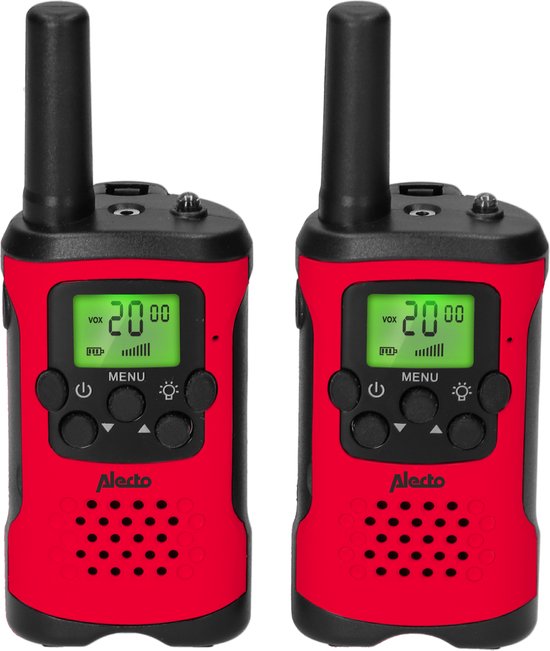 Alecto FR115RD - Walkie Talkie voor kinderen en volwassenen - Set van 2 stuks - Bereik tot 5 km - Rood