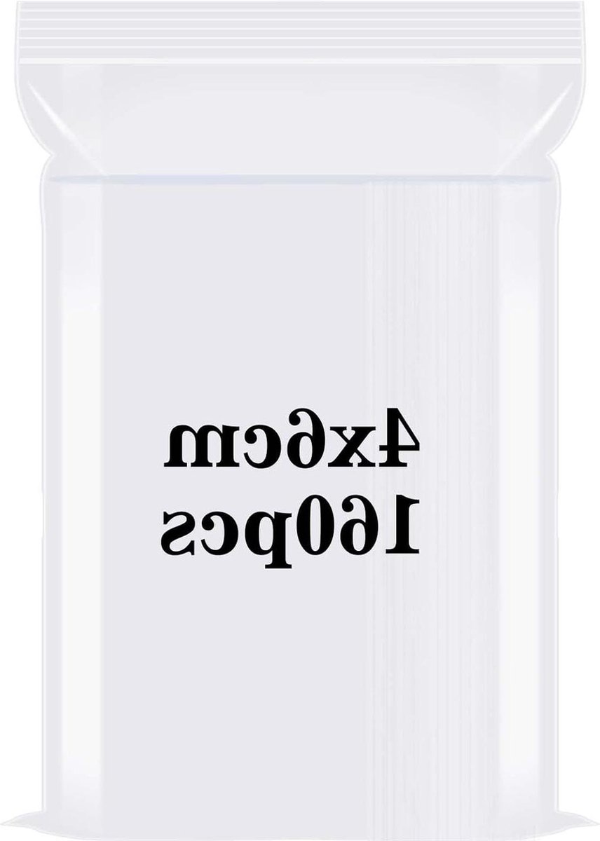 Hersluitbare zakken set van 160 stuks - 4 x 6 cm - transparante druksluiting - plastic polyzakken diepvrieszakjes