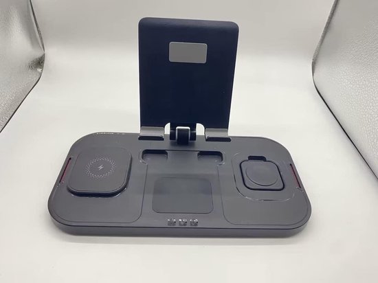 RoRoSkin 3-in-1 Draadloos Laadstation – 15W MagSafe, Voor IPhone 17/16/15, IWatch Ultra 10/9/8/7 En AirPods, Inclusief USB-C-adapter
