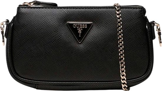 GUESS Sac à épaule bandoulière Sac à épaule Noelle Double Pouch Crossbody Black Noir