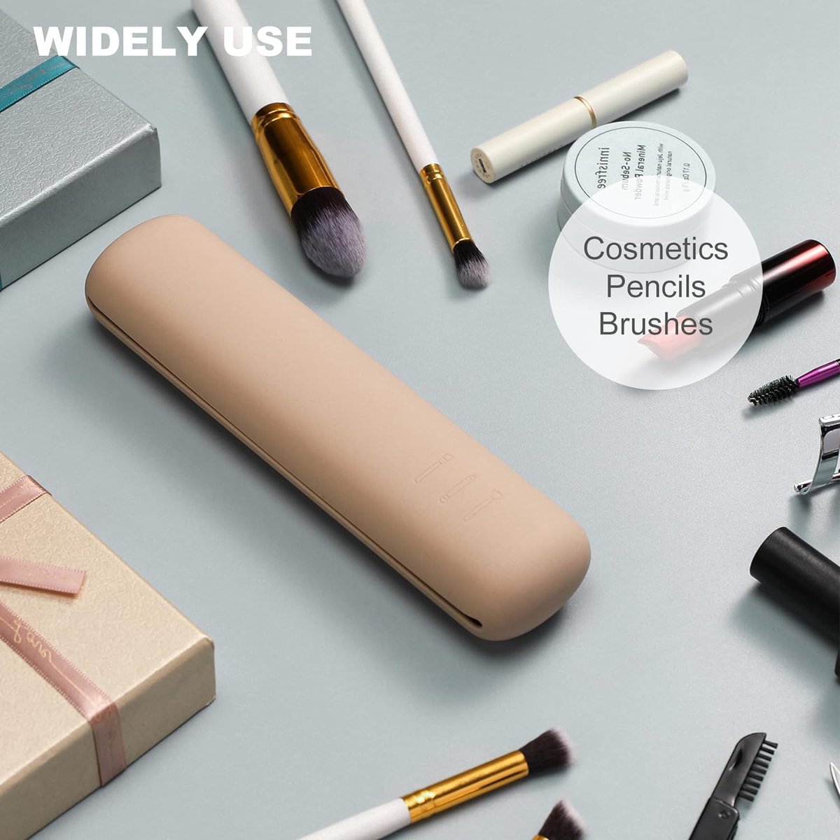 AZ04525-Cuque présentoir à pinceaux de maquillage Silicone souple porte