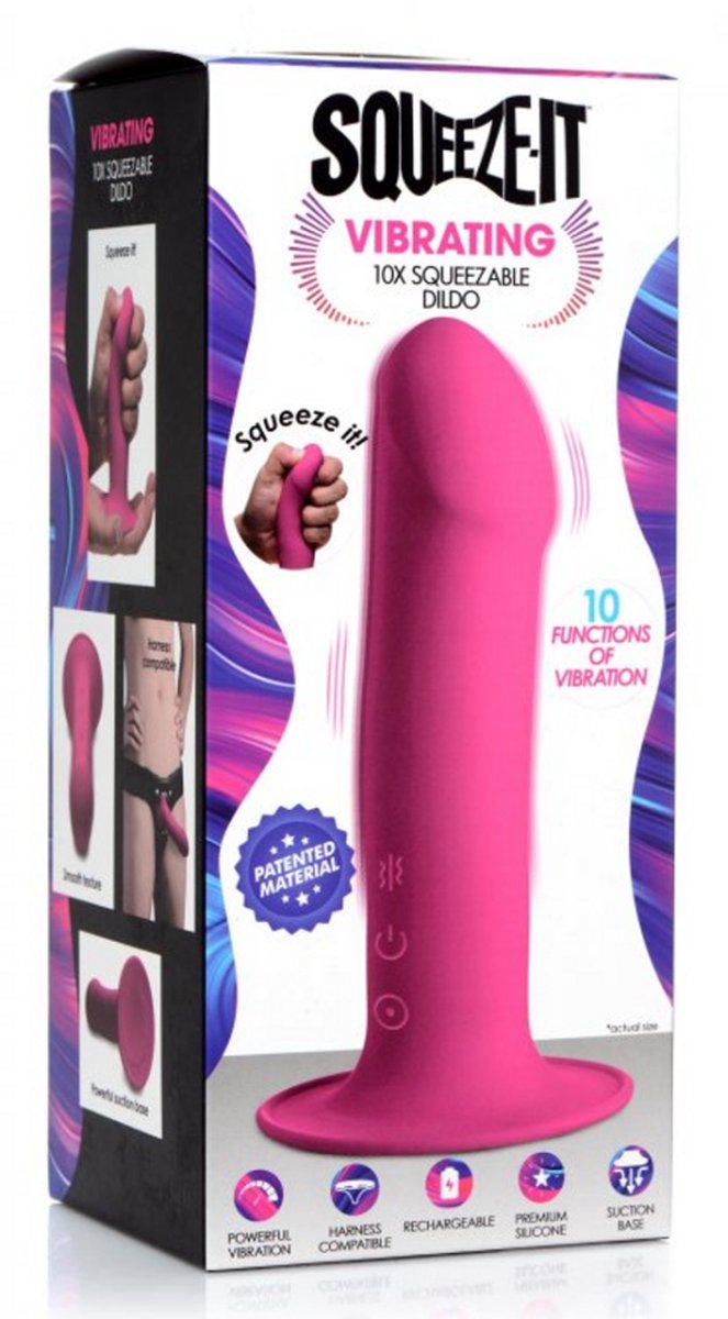 Goedkoopste XR Brands - Squeezable Vibrating Dildo