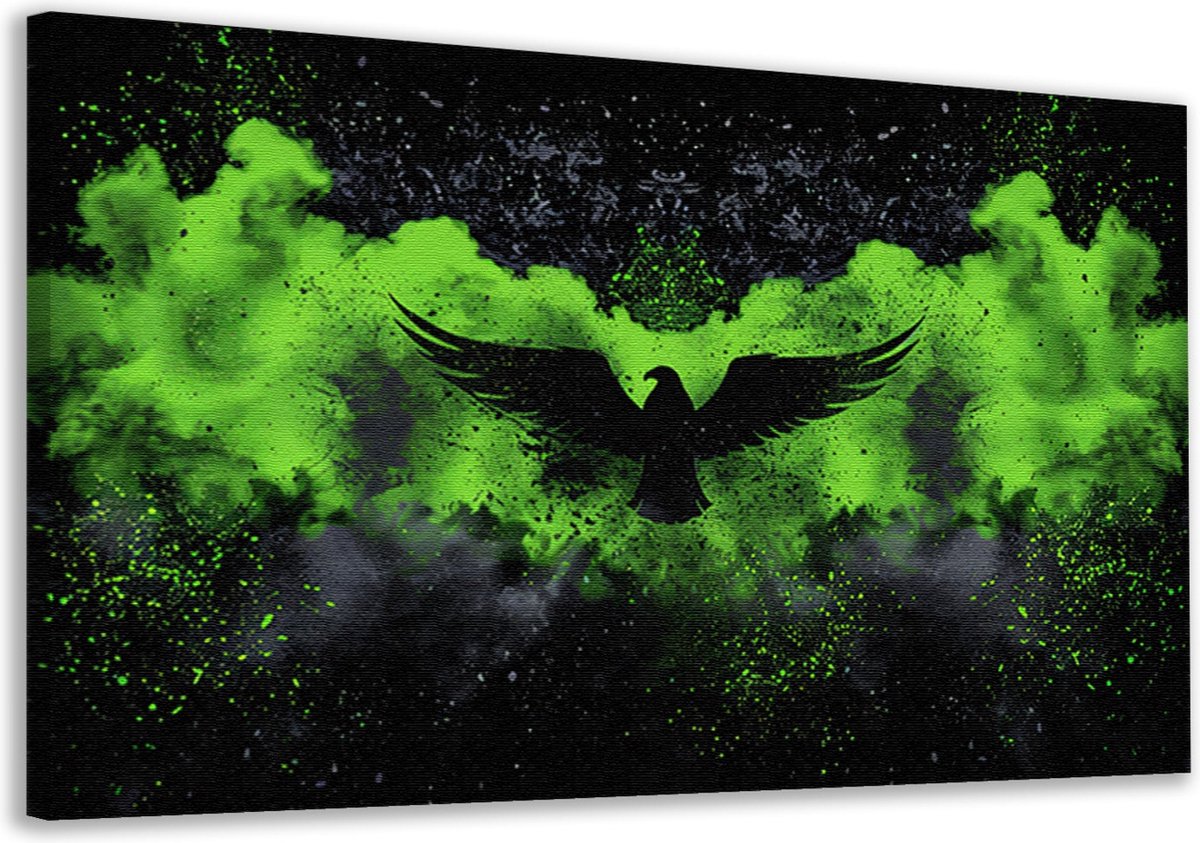 Adelaar wanddecoratie - Dieren wanddecoratie - Schilderijen canvas Verf - Wanddecoratie kinderkamer - Muurdecoratie canvas - Schilderijen canvas 120x80 cm