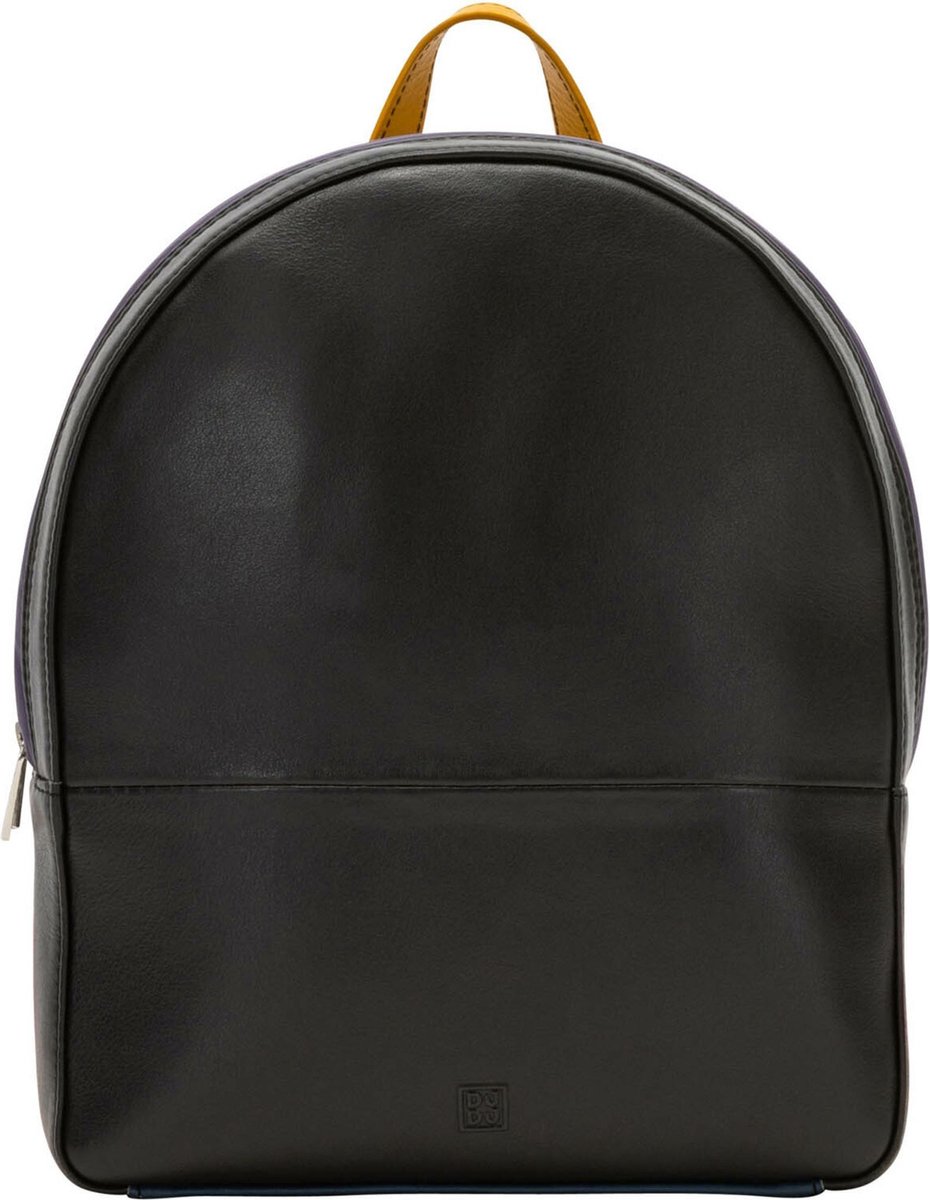 DuDu City rugzak leer 26,5 cm - schwarz