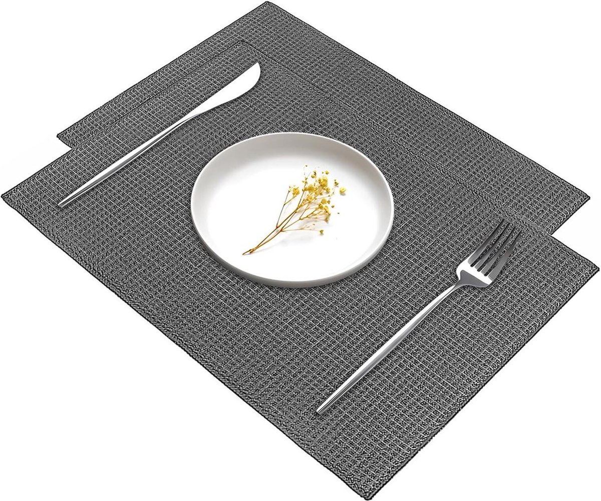 Goedkoopste Afdruipmat voor servies - 2 stuks - microvezel - zeer absorberend - voor koffiezetapparaat - machinewas - 50 x 38 cm - grijs