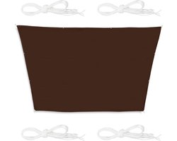 Trapezium zonnedoek waterdicht - schaduwdoek met ogen en scheerlijnen - polyester - verschillende groottes