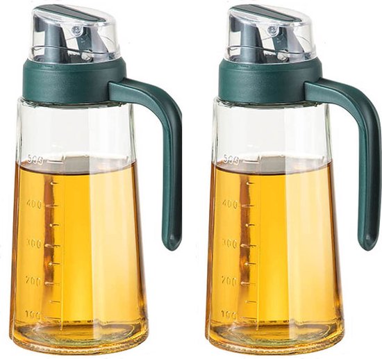 orion group glazen oliefles | azijn- en oliedispenser met doseertrechter olijfoliedispenser | oliedispenser azijndispenser van glas met doseertrechter | transparante olijfoliedispenser