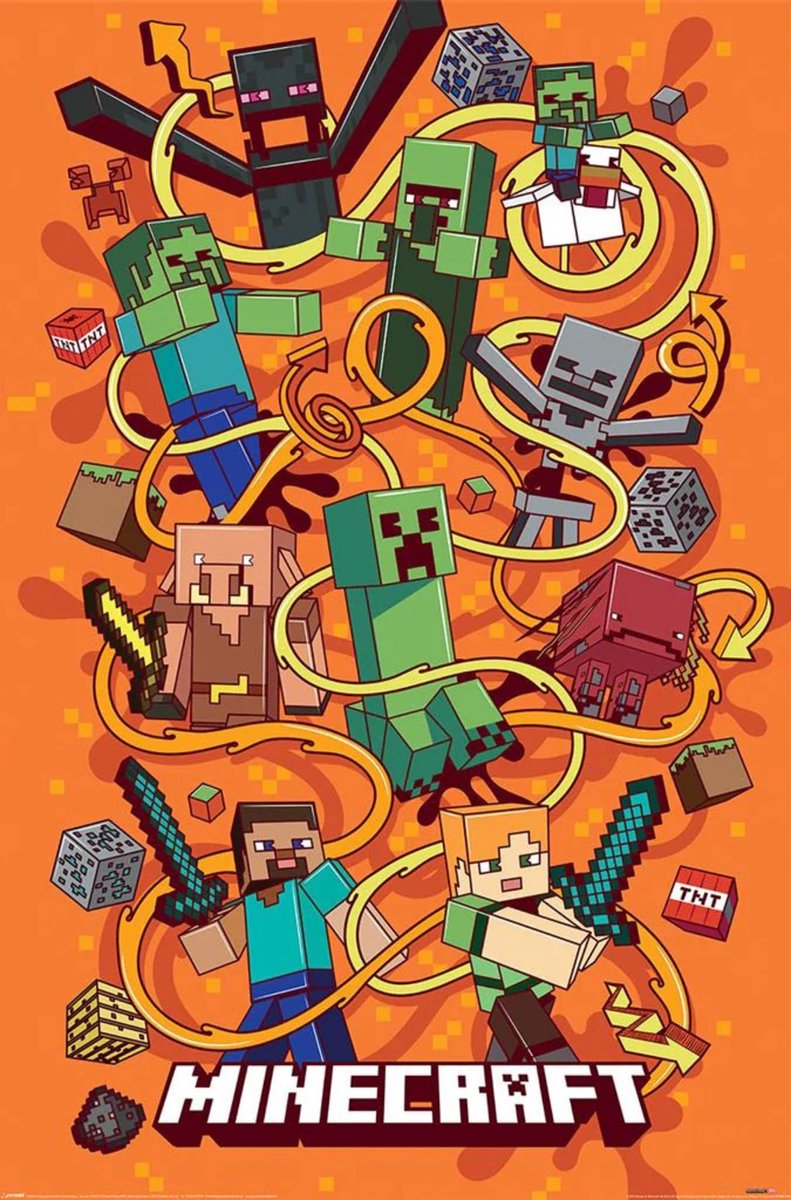 Pyramid Minecraft Funtage Montage Poster 61x91.5cm Multi color
