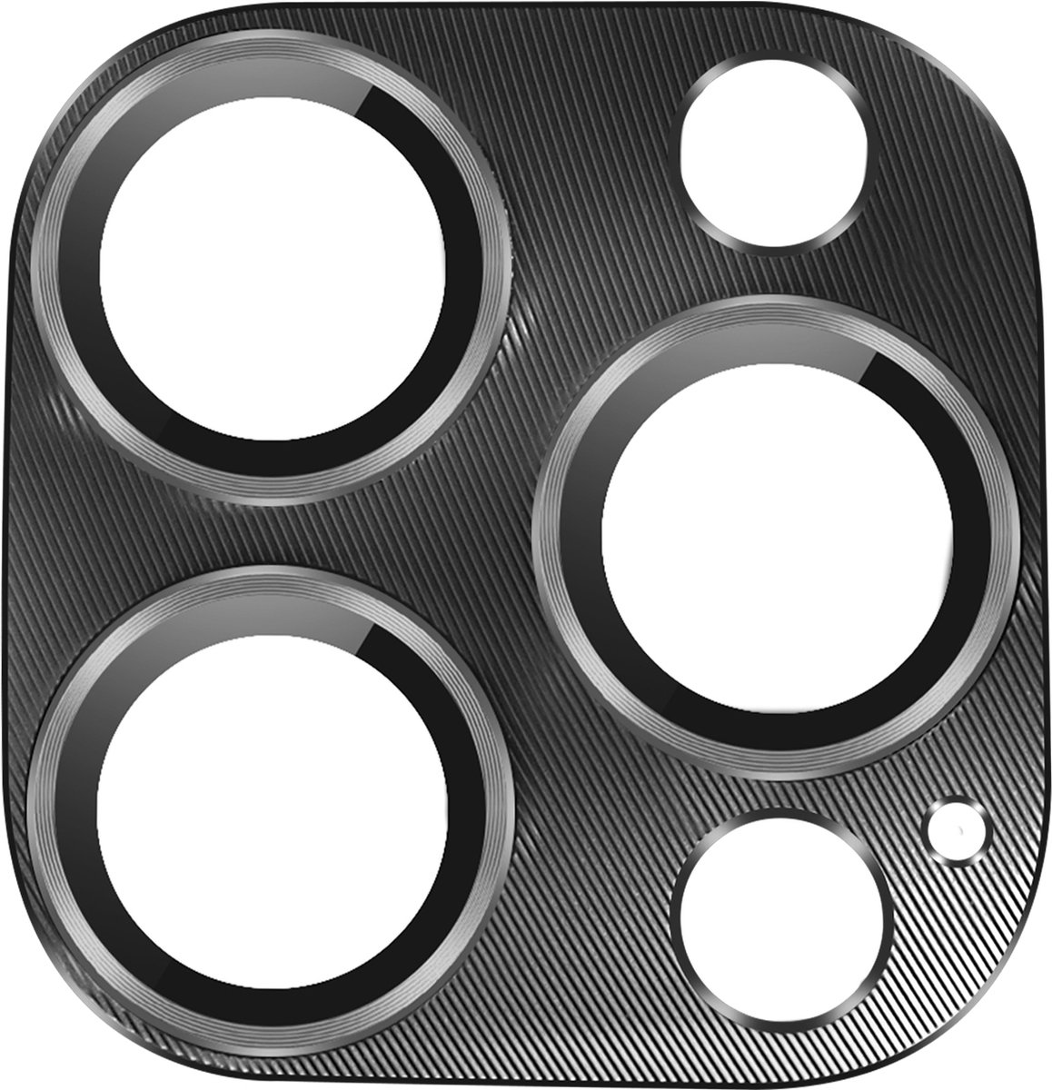 ENKAY, Lens Protector geschikt voor iPhone 15 Pro en 15 Pro Max - Aluminium Frame, Donkergrijs