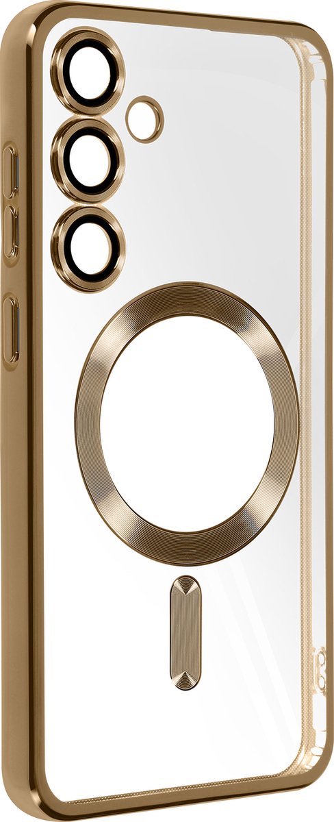 Avizar Magsafe-hoes Geschikt voor Samsung Galaxy S24 Plus Chroom, Goud
