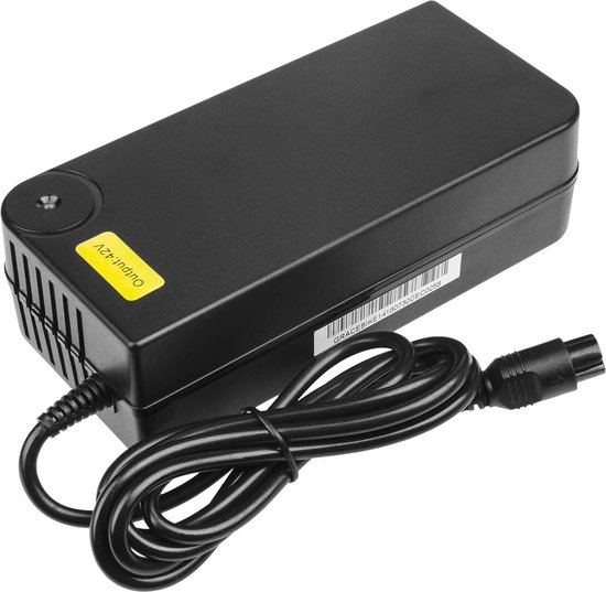 Green Cell Oplader voeding 42 V 4 A 168 W voor Haibike KTM Kalkhoff Flyer Cube Focus Giant Bergamont Ghost Trek Gazelle Winora Specialized 36 V e-bike accu accu 3-pin 3 Prong inline stekker - Snelle lader van Green Cell — afbeelding 3