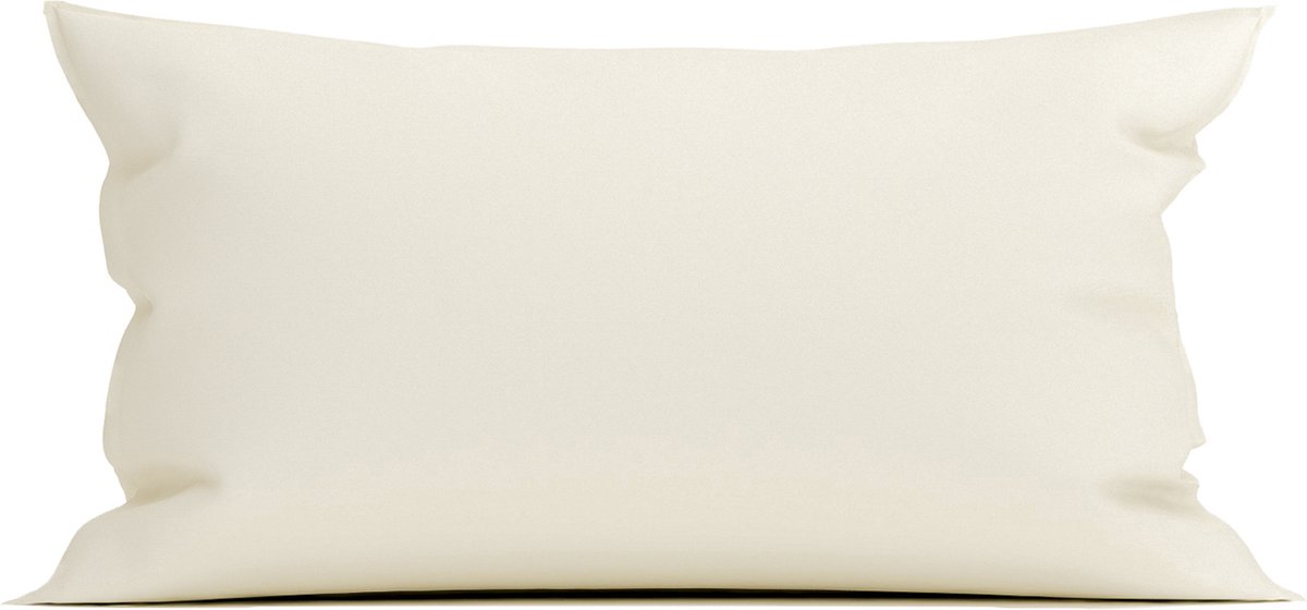 Yellow Kussensloop Percale - Kussenhoes van 40x80 cm - 1 stuk - 100% Katoen-Perkal - Off-White