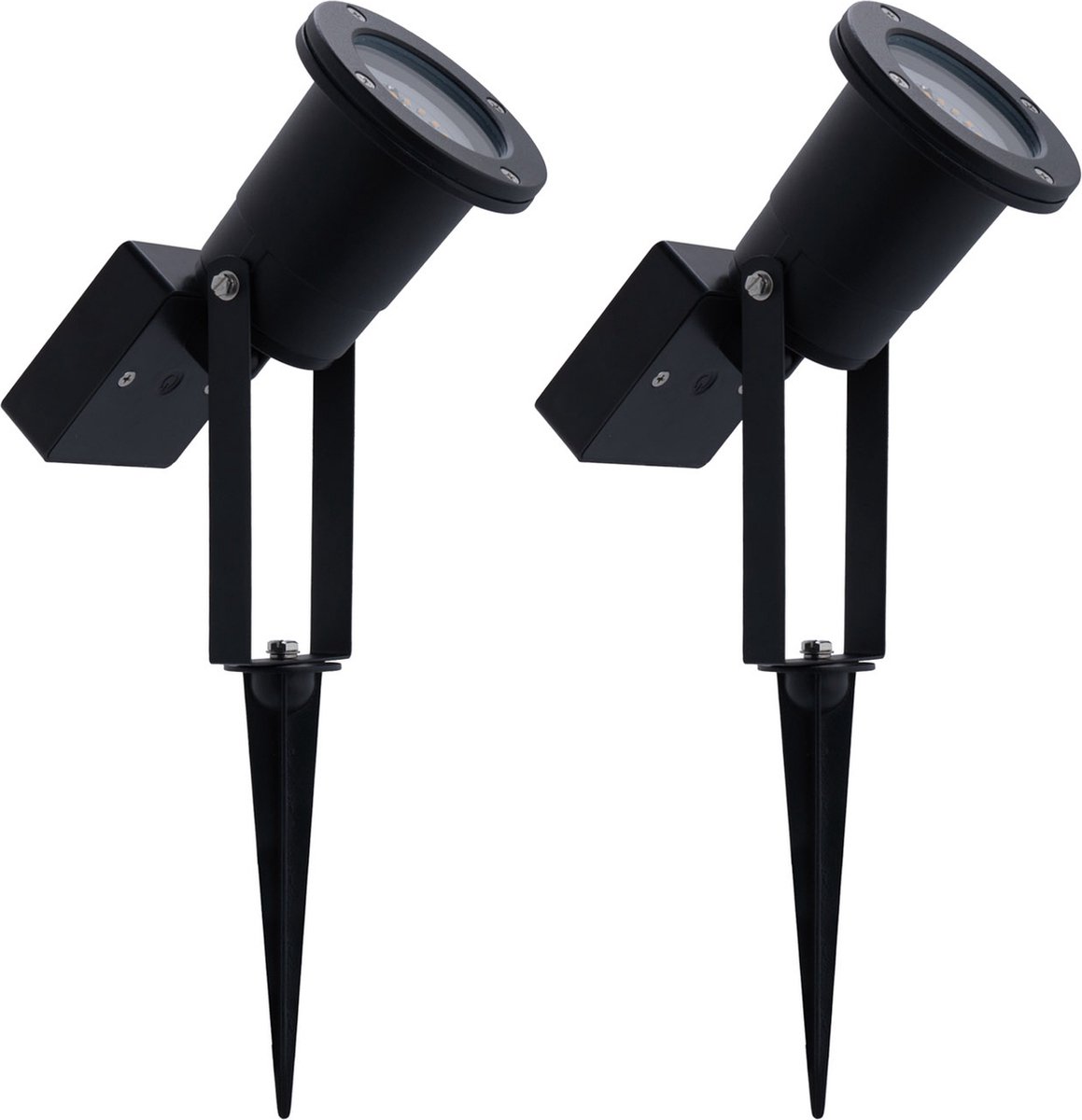 LEDVION 2x LED Solar Prikspot - 0.29W - 3000K - IP65 - Zwart