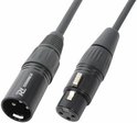 Zwarte audiokabel met aan beide zijden een vergulde XLR connector.
