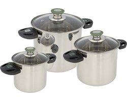 Bo-Camp - Pannenset - Elegance Compact 3 - 3-Delig - RVS